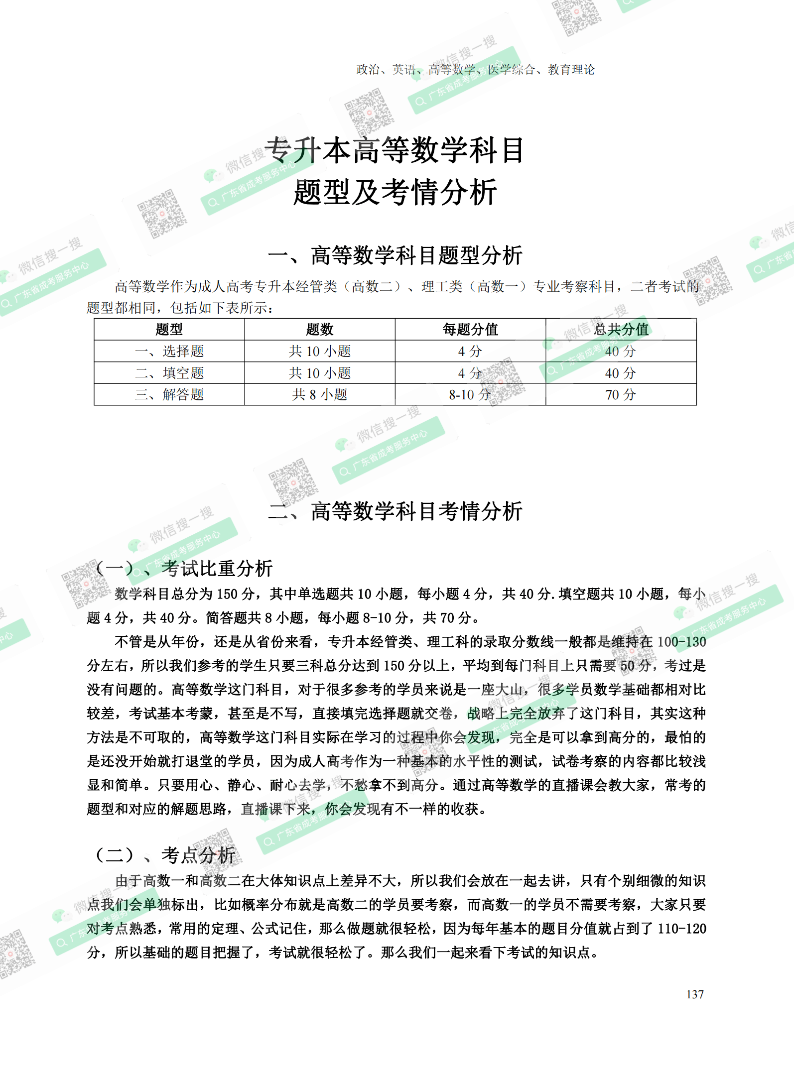 2021年廣州專升本成人高考復習資料：高等數學科目（電子版，可下載）